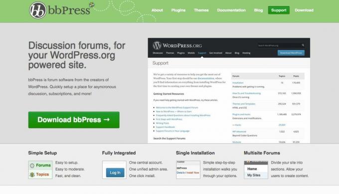 Снимак екрана бесплатног алата за форум на мрежи ббПресс