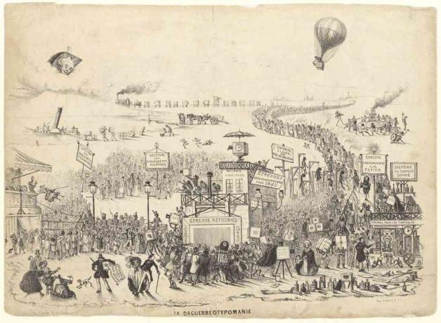 Дагуерреотипоманија, децембар 1839. литографија Теодора Мауриссета