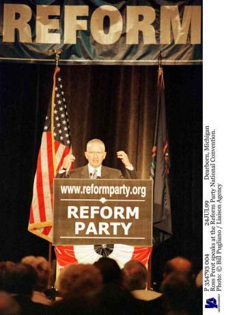 Росс Перот говори на националној конвенцији Реформске странке